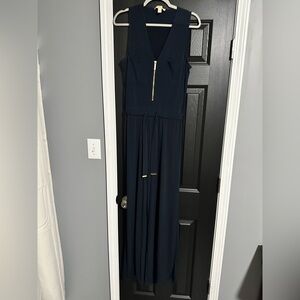MICHAEL KORS Women's Size Small Sleeveless Jumpsuit Navy